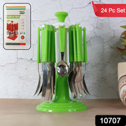 Stainless Steel Cutlery Set With Stand - (24 Pc) thumbnail 6