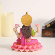 Beautiful Decorative Lakshmi Mata Idol Sitting On Lotus (1 Pc) thumbnail 4