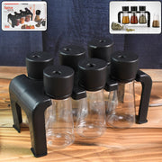 6-piece Plastic Spice Jar Set With Stand thumbnail 1