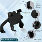 12674 Full Metal Body Bike  Scooty 360 Degree Rotating Mobile Holder Stand For Bicycle Motorcycle Scooty For Maps And Gps Navigation Fits All Smartphones (1 Pc) thumbnail 4