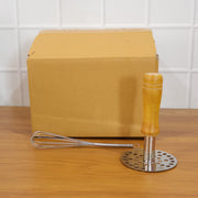 Manual Stainless Steel Whisk And Pav Bhaji Potato Masher Combo Set (2 Pc Set) thumbnail 6