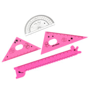 Cute Cartoon Giraffe Ruler  Scale Meter Ruler  Triangle Ruler (4 Pc Set) thumbnail 3