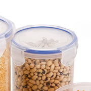 5828 Round Plastic Airtight Food Storage Containers With Leak Proof Locking Lid Storage Container Set Of 3( Approx Capacity 500ml1000ml1500ml Transparent) - 3 Pc Set thumbnail 3
