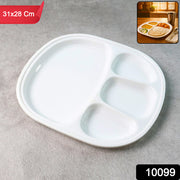 Plastic Large Compartment Dinner Plate  Thali With 4 Sections thumbnail 6