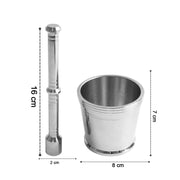 Heavy Duty Stainless Steel Mortar And Pestle Set For Kitchen Khalbatta Set (2 Pc Set) thumbnail 4