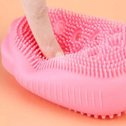 1436  Silicone Super Soft Silicone Bath Brush Double-sided Body Scrubber Brush For Deep Cleasing Exfoliating Ultra-soft Scrubber(1 Pc) thumbnail 4
