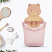 7943 Multipurpose Wall Mount Toothbrush Holder Plastic Stand For Toothpaste Comb Brush Cream Lotion Kids Bathroom Cup Drain Waterproof Self-adhesive Teddy Bear thumbnail 3