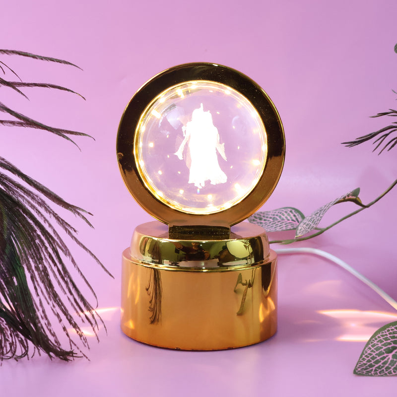 Radhe Krishna Crystal Ball Night Light  1 Pc