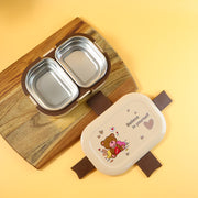 Cute Teddy Printed Kids Lunch Box (500ml  1 Pc) thumbnail 4