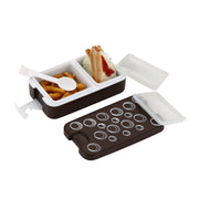 5330 Airtight Lunch Box 2 Compartment Lunch Box Leak Proof Food Grade Material Lunch Box Modern Appearance  Compact Lunch Box With Spoon thumbnail 3