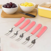 Premium Stainless Steel Fruit Fork Set  10 Pieces With Soft Non-slip Handle thumbnail 2