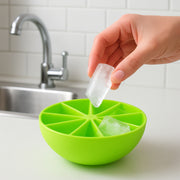 Lemon Shape Flexible Silicone Ice Cube Tray  8-slot Round Ice Mold (1 Pc) thumbnail 1