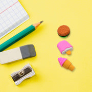 Mix Design Fancy  Stylish Colorful Erasers (1 Set  3 Pc Set) thumbnail 2