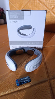 2 Heads Smart Electric Neck And Back Pulse Massager (1 Pc  Mix Design) thumbnail 6