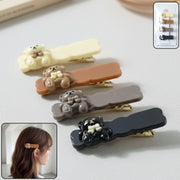 Cute Teddy Bear Decorative Snap Hair Clips Set (4 Pc) thumbnail 1