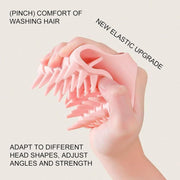 Scalp Massager Shampoo Brush Soft Silicone Hair Washing Comb With Handle thumbnail 3