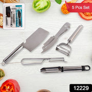 Multifunctional Peeler Grater Fruit Peeler Kitchen Household Gadget Set (5 Pc Set) thumbnail 4