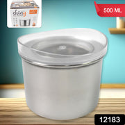 Multipurpose Stainless Steel Airtight Containers With See Through Lid (1 Pc  500 Ml) thumbnail 7