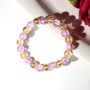 Elegant Dual-tone Crystal Beaded Stretch Bracelet (1 Pc) thumbnail 1