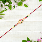 Flower Motif Rakhi With Moon-shaped Design thumbnail 2