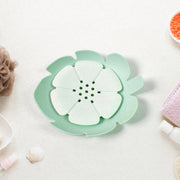 Plastic Flowers Soap Dish Bathroom Accessories Set Shower Gift (1 Pc) thumbnail 3