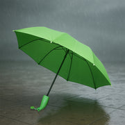 Green Stylish Banana Shaped Mini Foldable Umbrella thumbnail 2