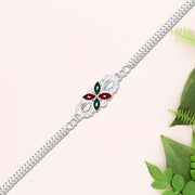 Stylish Silver Chain Rakhi thumbnail 2