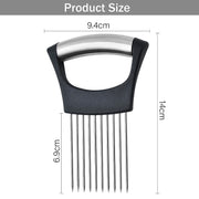 Stainless Steel Onion Cutter  Vegetable Slicer Holder Tool (1 Pc) thumbnail 2