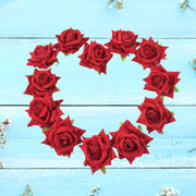 Flower Rose Hair Pin  Clip Velvet Flower Design (12 Pcs Set) thumbnail 2