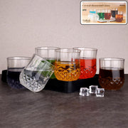 Transparent Diamond-pattern Drinking Glass Set (6 Pc Set) thumbnail 1