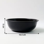 Plastic 6 Inch Black Round Deep Serving Bowl (1 Pc) thumbnail 3