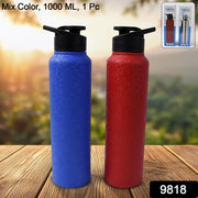 Stainless Steel Water Bottle Fridge Water Bottle (1000ml  Mix Colour  1 Pc) thumbnail 6