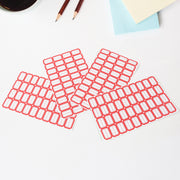 Multipurpose Blank Label Sticker Sheets Red Border Self-adhesive Writable Stickers For Bottles (50 Sheet) thumbnail 1
