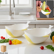 Plastic Rice Pulses Fruits Vegetable Noodles Pasta Washing Bowl And Strainer (2 Pc) thumbnail 1
