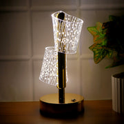 Luxury Crystal Led Double Shade Table Lamp (1 Pc) thumbnail 5