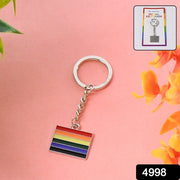 Rainbow Design Metal Keyring Key Chain (1 Pc) thumbnail 4
