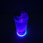 6883a Design Printed Sipper Bottle With Toy Led Glow Light Double Wall Sipper Glass Water Bottle  Sipper Bottle With Straw For Girls And Kids For Boys And Girls Schooltuitiongym (Pack Of 1) thumbnail 5