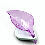 1081 Soap Tray Self Draining Leaf Soap Box Storage Soap Box Rack Leaf Laundry Soap Box With Suction Cup Suitable For Bathroom And Kitchen Plastic Tray Rack (1 Pc) thumbnail 3