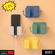 6201 1 Pc Wallmount Mobile Stand With Hook Design Used In All Kinds Of Places Including Household And Many More As A Hanging Support For Cloths And Stuffs Purposes. thumbnail 7