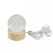Ganpati 3d Crystal Ball Lamps With Wood Base thumbnail 1