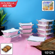 Freshee Aluminium Food Container With Lid  450 Ml  10 Pc thumbnail 5