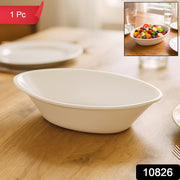 Plastic Marin Serving Bowl  Elegant Oval Deep Bowl (1 Pc  White) thumbnail 7