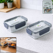 Airtight Sealed Food Storage Container Set (2 Pc Set 350 Ml Approx) thumbnail 1