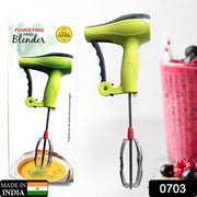 0703 Power Free Manual Hand Blender With Stainless Steel Blades Milk Lassi Maker Egg Beater Mixer Rawai thumbnail 6