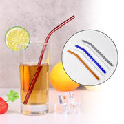 Reusable Glass Straws Clear Glass Drinking Straw (5 Pcs Set) thumbnail 5