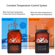 Portable Electric Fireplace Lamp Led Flame Heater (900w  1 Pc) thumbnail 5