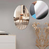 1795 Oval Shape 3d Mirror Sticker Used In All Kinds Of Household And Official Purposes As A Sticker Etc (2 Pc Set)