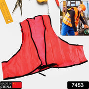 7453 Economy Safety Vest Soft Vinyl With Tie Closure For Identifying Staff And Volunteers Adult Pvc Safety Vest High Visibility For Outdoor Operator thumbnail 7