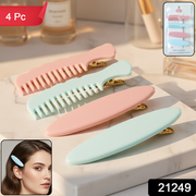 Pastel Comb-style Hair Clip Set (4 Pc) thumbnail 7