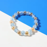 Elegant Dual-tone Crystal Beaded Stretch Bracelet (1 Pc) thumbnail 5